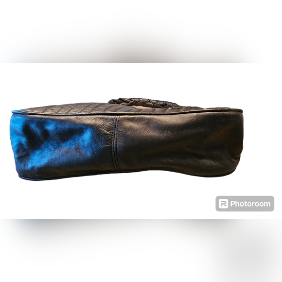 CC Skye Quilted Black Leather Braided Handles Shoulder bag - Picture 7 of 13